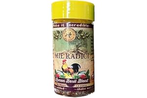 Mie Radici Lemon Basil Blend - Fresh Dried Herbs and dried lemon Juice (not rines) - No Salt or Chemicals Added - Can be Used for Chicken and Seafood Seasoning (1.2 Oz)