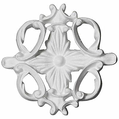 Ekena Millwork ROS03X03AM 3 8 inch OD x 3/8 inch P Amelia Rosette, White