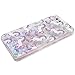 Unicorns Silver Pink Hearts Bling Clear Liquid Water Glitter Bling Case Cover For Apple iPhone 6 6S with Free Pouch