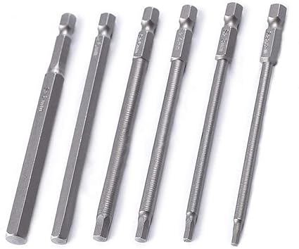 Eagles 6pcs 100mm Embouts De Tournevis Cle Allen A Tete Hexagonale Manche A Degagement Rapide De 1 4 Pour Perceuse Et Douille Hexagonale Amazon Fr Bricolage
