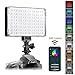 GVM RGB LED Camera Light Full Color Output Video Lights with APP Control CRI97 Dimmable 3200K-5600K Light Panel for YouTube DSLR Camera Camcorder Photo Lighting, with Battery, Filter, LCD Displa