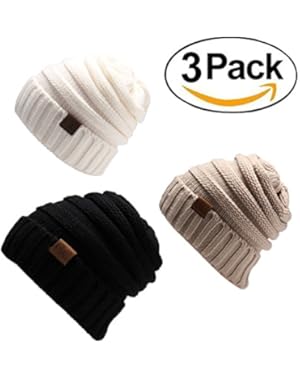 Top Fashion Winter Warm Women Lady Yong Girls Baggy Beret Chunky Knit Knitted Braided Beanie Hat Ski Cap Crochet...