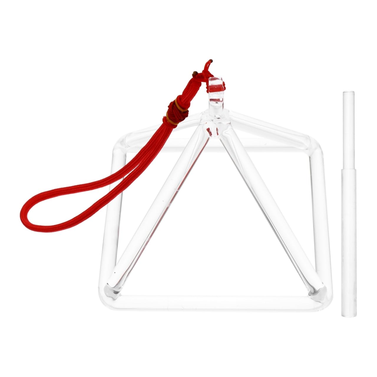 MILISTEN 1 Set Crystal Singing Pyramid Quartz Healing Hand Percussion Musical Instrument Yoga Bowl with Crystal Striker For Sound Healing Meditation As Shown