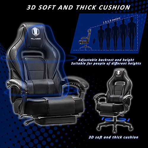 KILLABEE Massage Gaming Chair High Back PU Leather PC Racing Computer