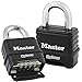Master Lock-1178 Combination Padlock, Bottom, Black/Silver