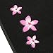 BDK Floral Pink Flowers Design Carpet Car Floor Mats for Auto Van Truck SUV-4 Pieces Front & Rear Full Set with Rubber Backing-Universal Fit