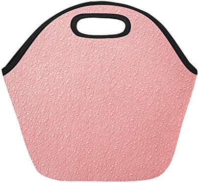 Insulated Neoprene Lunch Bag Coral Pink Color Background Pavers Landscape Archi Large Size Reusable Thermal Thick Lunch Tote Bags For Lunch Boxes For Outdoors,work, Office, School
