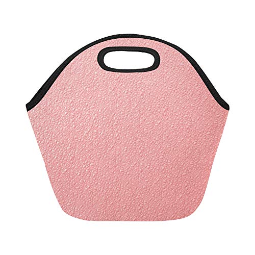 Insulated Neoprene Lunch Bag Coral Pink Color Background Pavers Landscape Archi Large Size Reusable Thermal Thick Lunch Tote Bags For Lunch Boxes For Outdoors,work, Office, School