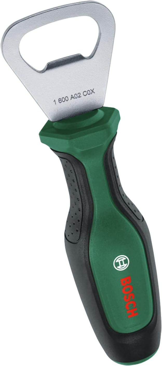 Bosch Bottle Opener with Ergonomic Screwdriver Handle, Sturdy Metal Lip