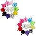 Chiffon 2in Multilayer Silk Artificial Chiffon Flowers Clips Boutique Hair Bows For Girls Headbands Brooch Accessories Set Of 24