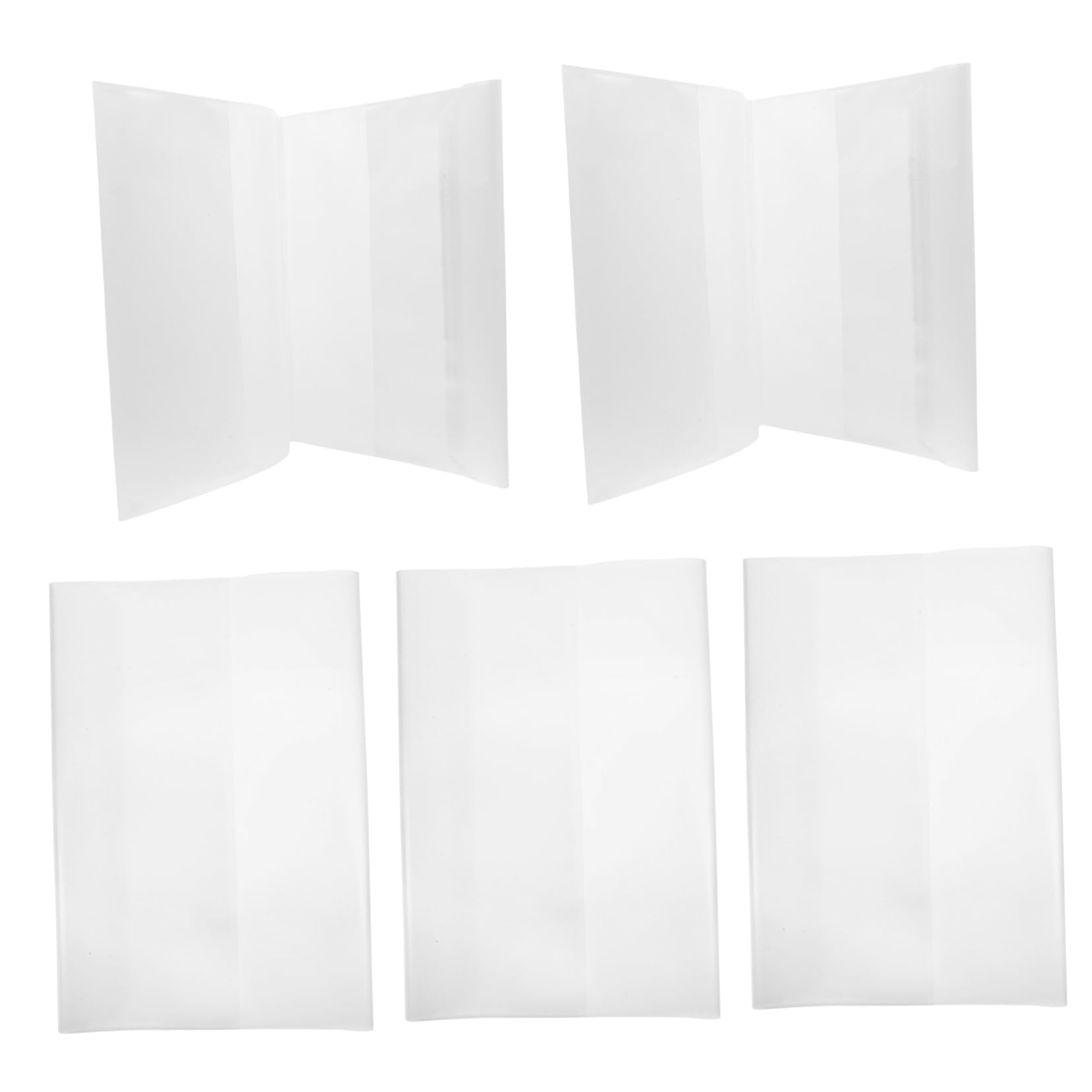 STOBOK 5pcs Clear Book Cover Textbook Cover Waterproof Plastic Exercise Book Note Book Film Protector