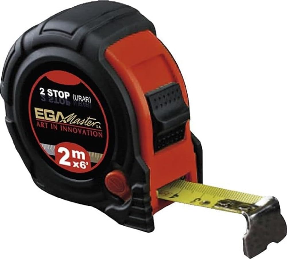 Ega Master 65174 - Measuring Tape Rallye Bimat 2 Stops Urar Matt 8 M / 25 Mm