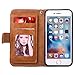 iPhone 7 Plus Wallet Case,iPhone 8 Plus Wallet Case,Card Holder Case [Folio][Flip][Wrist Strap] Stand Feature for Apple iPhone 7/8 Plus 5.5