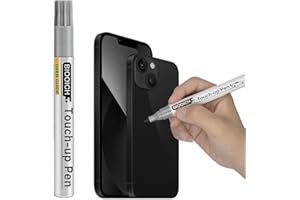 BIOOICH Black SP86 Touch Up Paint for iPhone 15/15Plus, Phone Frame Scratch Repair Pen with Replacement Tip – Quick & Easy Paint Fix