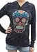 SoRock Sugar Skull Burnout Hoody