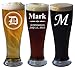 Personalized Pilsner Beer Glass 16 Oz - Wedding Party Groomsmen Father's Day Gifts - Custom Engraved Monogram Drinkware Glassware Barware Etched for Free