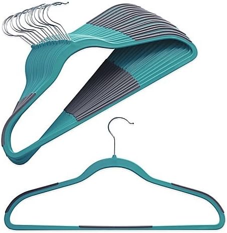 Studio 3BTM Slim GripsTM Hangers (Set of 16) (Aqua) by Studio 3B