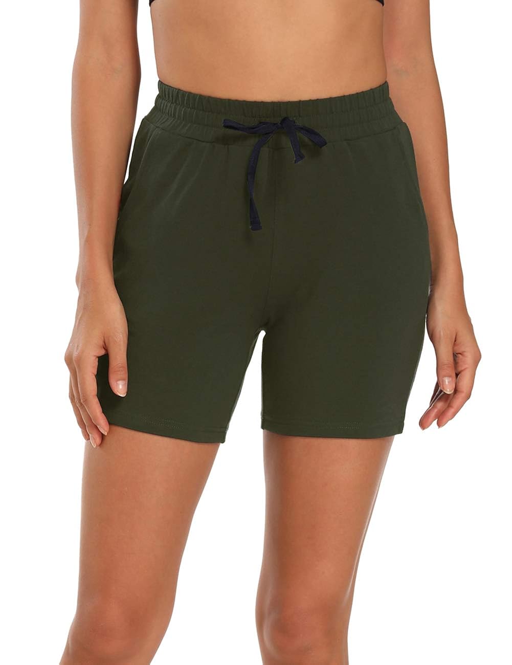 Buy MOCOLY Women's Cotton Bermuda Yoga Shorts Active Fitness Home