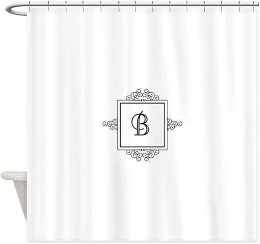 Amazon Com Cafepress Fancy Letter B Monogram Shower Curtain