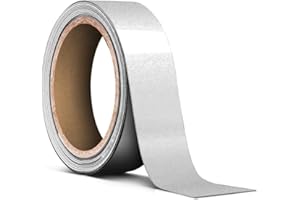 VViViD Vinyl Tape Pinstripe Silver Reflective Gloss Adhesive Automotive Film (1" X 20ft)
