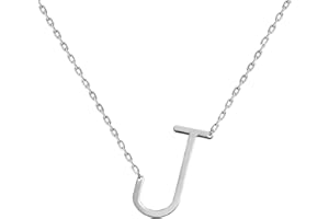 WIGERLON Stainless Steel Initial Letters Necklace for women and girls color gold and Silver from A-Z