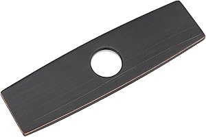 Lordear Faucet Hole Cover 10 Inch Hole Cover Deck Plate Sink Hole Cover Escutcheon Plate Stainless Steel Oil Rubbed Bronze Deck Plate for 1 or 3 Hole Bathroom or Kitchen Sink
