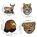 13pcs Assorted Lion Tiger Leopard Wolf Deer Eagle Embroidered Safri Animal Patches Sew Iron on Applique Badge (Assorted)