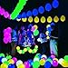 GIGALUMI LED Light Up Balloons String Lights, Premium Mixed-Colors Flashing Party String Lights, Battery Powered, Ideal for Parties, Birthdays and Wedding Decorations, Fillable with Helium, Air