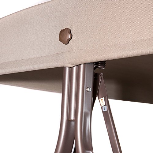 Abba Patio 2Person Adjustable Canopy Porch Swing with 2 Cushions and