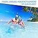 Aleoron - Foldable Full Face Snorkel Mask for Adults and Youth (Women & Men) - Anti Fog Full Face Snorkeling Mask with Action Camera Mount - Dive Mask UV Panoramic 180 Seaview Diving Mask Set