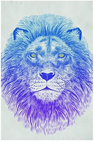 Polyester Fabric Garden Flags Sketch Drawing Beautiful Lion With A Pair Of Piercing Eyes Fade And Mildew Resistant Custom Banners Of Waterproof 12.5 X 18 Inch