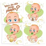 33 Funny Baby Shower Games - Diaper Raffle Tickets Emoji Scratch Off Lottery Card Game - Great for Boy & Girl Baby Shower Decorations & Supplies