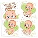 Party Profi 33 Funny Baby Shower Games – Diaper Raffle Tickets Emoji Scratch Off Lottery Card Game – Great for Boy & Girl Baby Shower Decorations & Supplies
