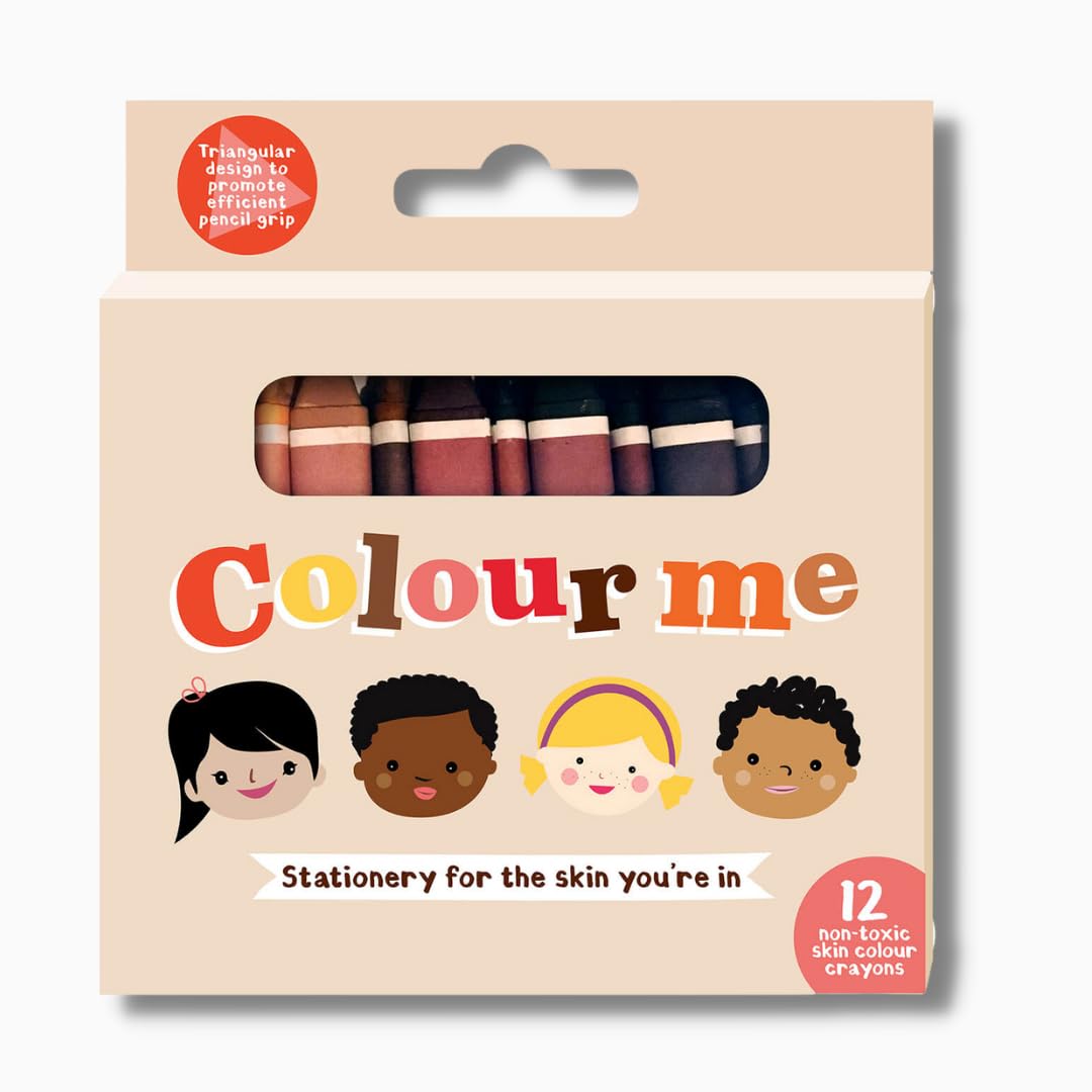 Colour Me Kids® Skin Colour Crayons – 12 Large Multicultural Shades | Vegan, Non-Toxic, Inclusive Crayons for Kids | Created in South Africa