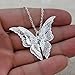 Usstore Women Pendant Lovely Silver Butterfly Pendant Chain Necklace Alloy Jewelry Gift