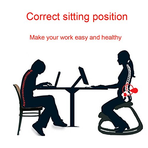 image for Seeutek Ergonomic Kneeling Chair Beech Wood Office Chair - Perfect for