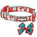 Blueberry Pet Christmas Dog Collar with Bow Tie, Nightmare Before Christmas Style, Large Adjustable Dog Collars for Small Dogs, Holiday Dog Collars, Festive Christmas Collar for Dogs