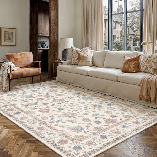 PureCozy Teppich Wohnzimmer 160x230cm Waschbarer Teppiche,Multicolore