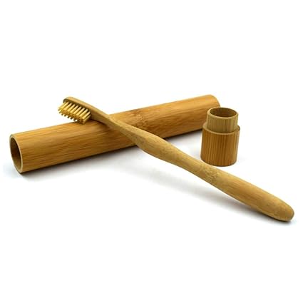 YeahiBaby Cepillo de dientes de bambú natural, biodegradable, de madera, respetuoso con el