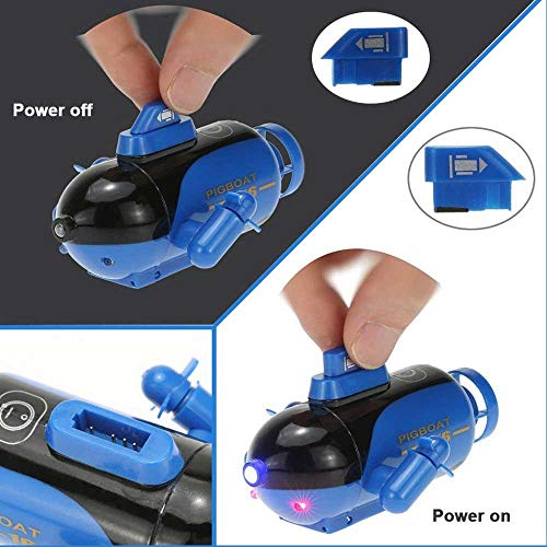 Womdee RC Submarine Mini Submarine Remote Control Toy, Model Ship Electronic Waterproof Underwater Submersible, Remote Range Control Submarine Put It in The Pool Tub Worked Fine