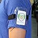 5 Pack - Armband Badge Holder with Black Adjustable Elastic Arm Band & HOOK and LOOP Fastener - Secure, Clear Plastic Display of Work I'D Card, Ski Pass, Lift Ticket & More by Specialist ID