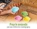 Archer Perfect Poachers, Poached Eggs Cups - Silicone Egg Poaching Cups - Stovetop or Microwave Egg Poacher - Dishwasher Safe Poached Egg Maker - Pack of 4 - Pastel Colors