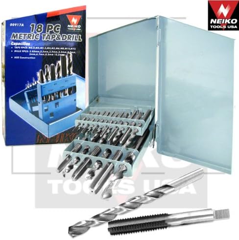 Neiko Tools USA 18 pc UNC Fine Tap and Drill Bit Set