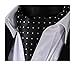 SetSense Men's Polka Dot Jacquard Woven Self Cravat Tie Ascot One Size Black/Silver