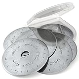 ARTEZA 45mm Quilting Rotary Cutter Replacement Blades, Fits Olfa & Fiskars (SKS-7, Pack of 6)