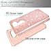 LeYi Compatible for LG V30 Case, LG V35 ThinQ Case, LG V30+ / V30 Plus/ V30S ThinQ Case with HD Screen Protector for Girls Women, Glitter Bling Phone Case for LG V30 / LG V35 ThinQ TP Rose Gold