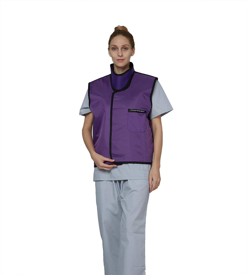 Upgrade 0.5mmpb Xray Lead Clothes with Thyroid Shield Collar, Dental Lab Apron, Radiation Protection - Lightweight: Industrial & Scientific