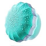 Bluetooth Speakers, COMISO Waterproof Portable Bluetooth Wireless Sport Speaker, 5W Drivers Loud Speakers Up to 24 Hours Play Time Passive Radiator with Suction Cup for Shower - (Turquoise / Grey)