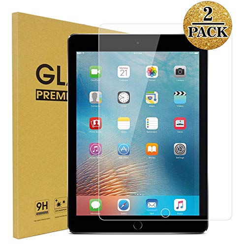 TopEsct Tempered Glass Screen Protector [2 Pack] for iPad Air,iPad Air 2,iPad Pro 9.7,iPad 5th Generation,iPad 6th Generation, Anti-Fingerprint, Anti-Scrat (iPad 9.7)