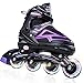 VECHZY Comfortable Adjustable Inline Skates with Light up Wheels, Beginner Illuminating Rollerblades for Kids, Women and Men